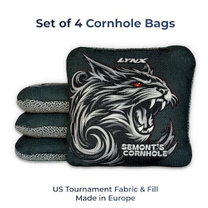 Cornhole Bags Set of 4, Dual Sided Tournament Toss Bags, Regulation 6x6 16oz