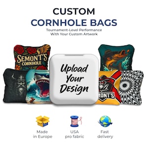 Bolsas de Cornhole personalizadas (juego de 4 u 8), con logotipo personalizado, para torneos de doble superficie.