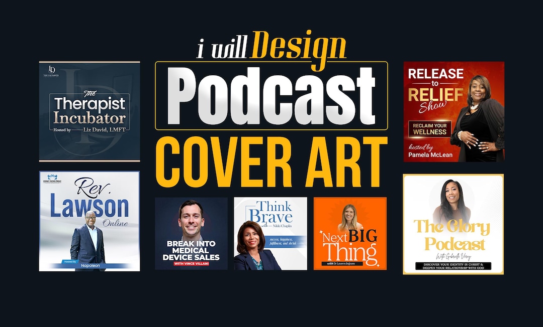 Podcast Cover Art Template Canva | Podcast Artwork | Spotify Podcast ...