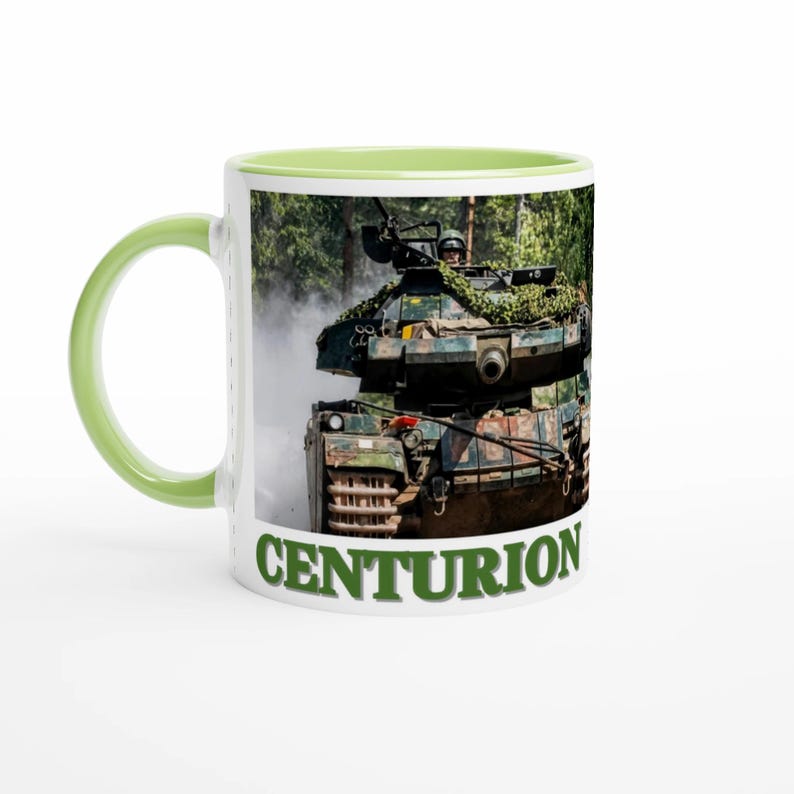 Vintage Tank Mug - Centurion Tank Design 11oz Ceramic White With Custom ...