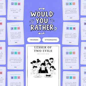 どちらを選ぶ？ゲーム | 印刷可能なパーティーカードゲーム | 二つの悪のうち、よりましな方 | CircleNight