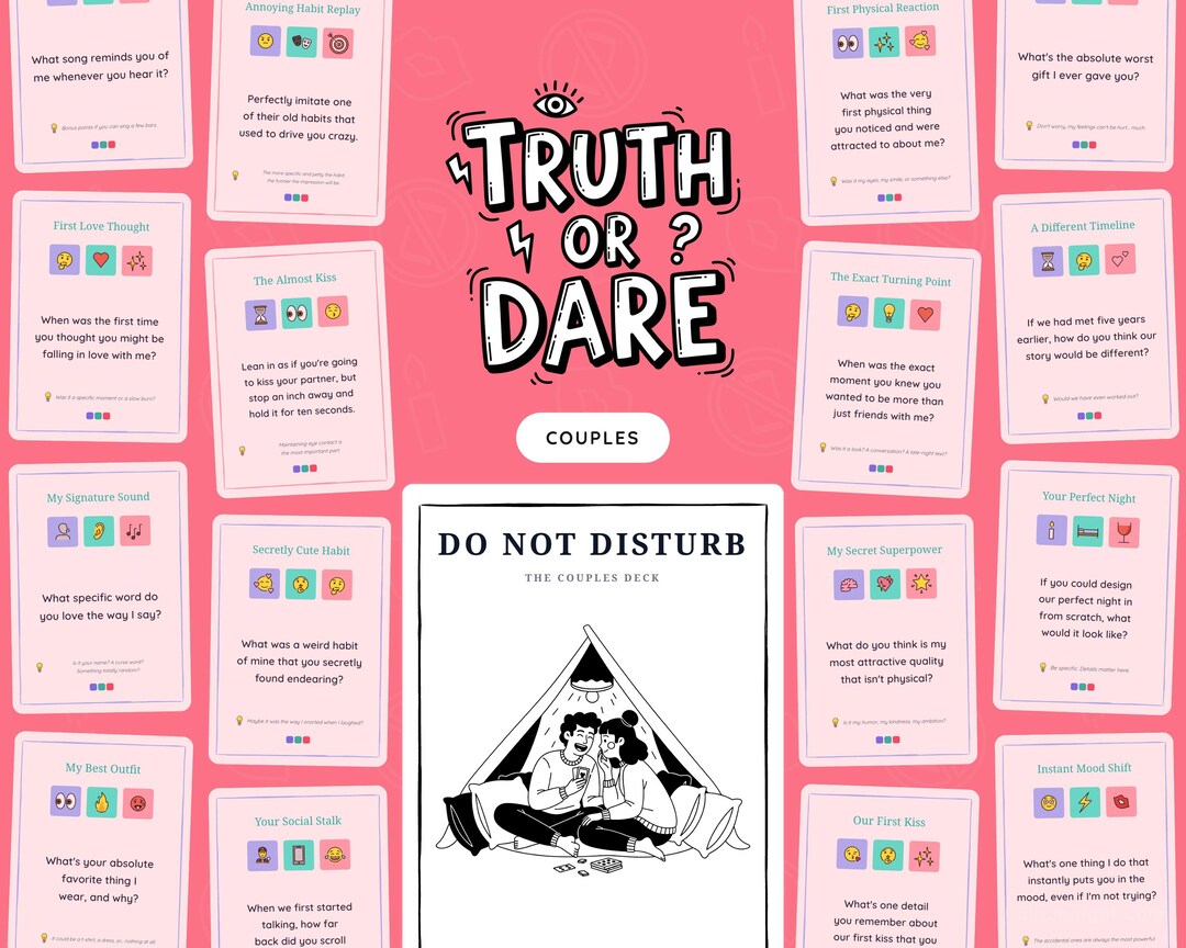 Couples Truth or Dare | Spicy Card Game for Two | Do Not Disturb Deck