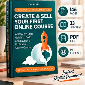 Handleiding voor het maken van online cursussen | Maak en verkoop je eerste online cursus | E-book (PDF) over het lanceren van een cursus | Zakelijke handleiding voor cursusmakers