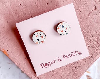 Terrazzo Lilac Studs Earring
