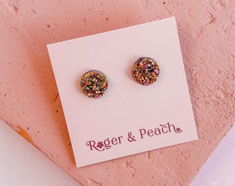Petite Druzy Stud Multi
