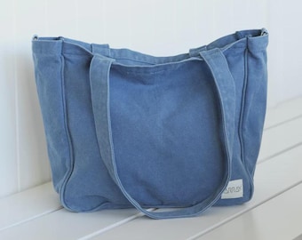 Everyday Pocket Tote - AZURE BLUE
