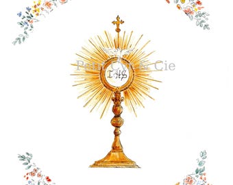 Image de Première Communion "O Salutaris Hostia"