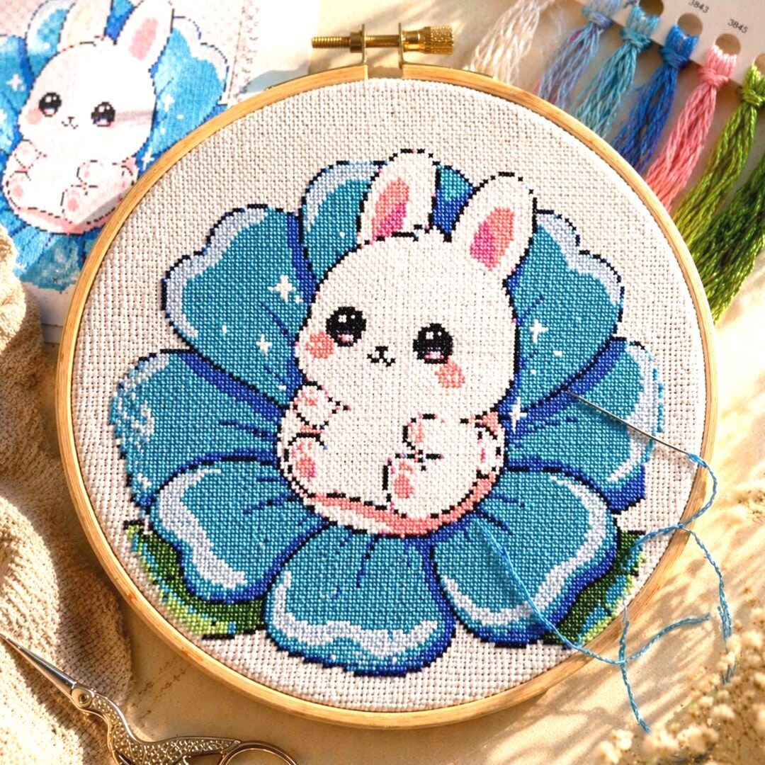 Spring Bunny Cross Stitch Pattern PDF | Mothers Day | Beginner Friendly ...