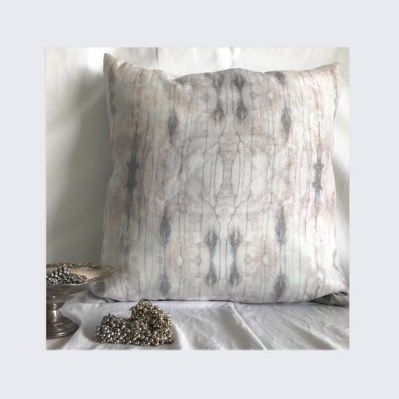pillow cover artist designed original design pink gray Etsy