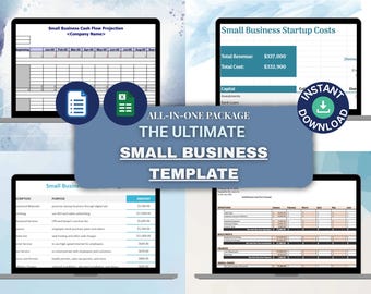 Small businesss cash flow projection Small business start up cost Small business startup budget Small business cash flow forecast Template