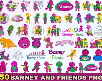 Barney Friends Clipart Bundle PNG  Sublimation Solitude Kids Party Designs (Digital Download)