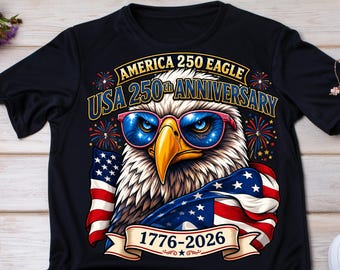USA 250th Anniversary PNG bundle, Patriotic Bald Eagle, American Flag (Digital Download)
