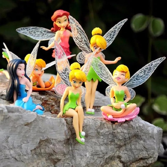 6PCS Tinkerbell Fairy Figures – Anime-Inspired PVC Action Dolls Set for Kids, Cake Toppers, Collectibles, and Fairy Decor