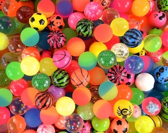 10/20 / 50 Stück bunte Federbälle - Gummi-Springbälle für Kinder, Geburtstagsgeschenke, Geschenke, Pinata-Füllstoffe & lustige Preise
