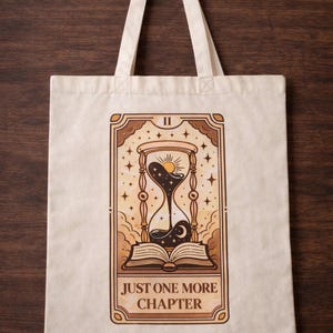 Tote Bag Lectrice Just One More Chapter, Sac Livre Fantasy, Book Lover Tote Bag, Cadeau Lectrice, Sac Romantasy Reader, Reading Tote Bag