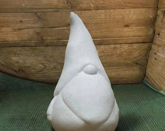 Nordic Gnome Statue Minimalist Garden Sculpture White Concrete Figurine Outdoor Lawn Ornament Patio Yard Scandinavian Decor Resin Gift
