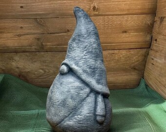 Minimalist Gnome Sculpture Concrete Scandinavian Garden Figurine Resin Nordic Faceless Statue Outdoor Lawn Decor Patio Yard Accent