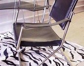 Vintage Sleek Modern Euroka Folding Campaign Lounge Chair by Mark Singer for Melamede