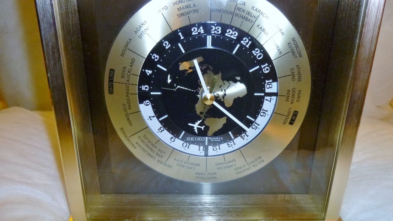 Seiko International World Desk Airplane Clock/ Mantle Clock Etsy