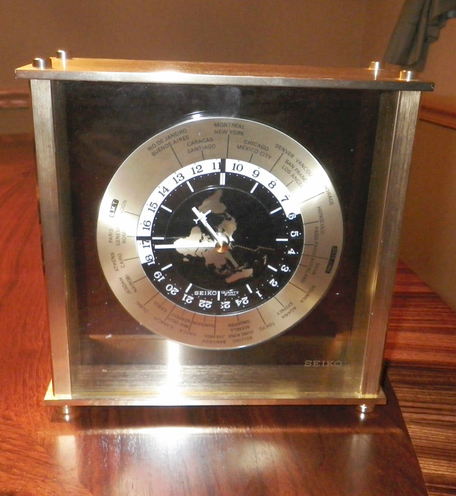 Seiko International World Desk Airplane Clock/ Mantle Clock Etsy