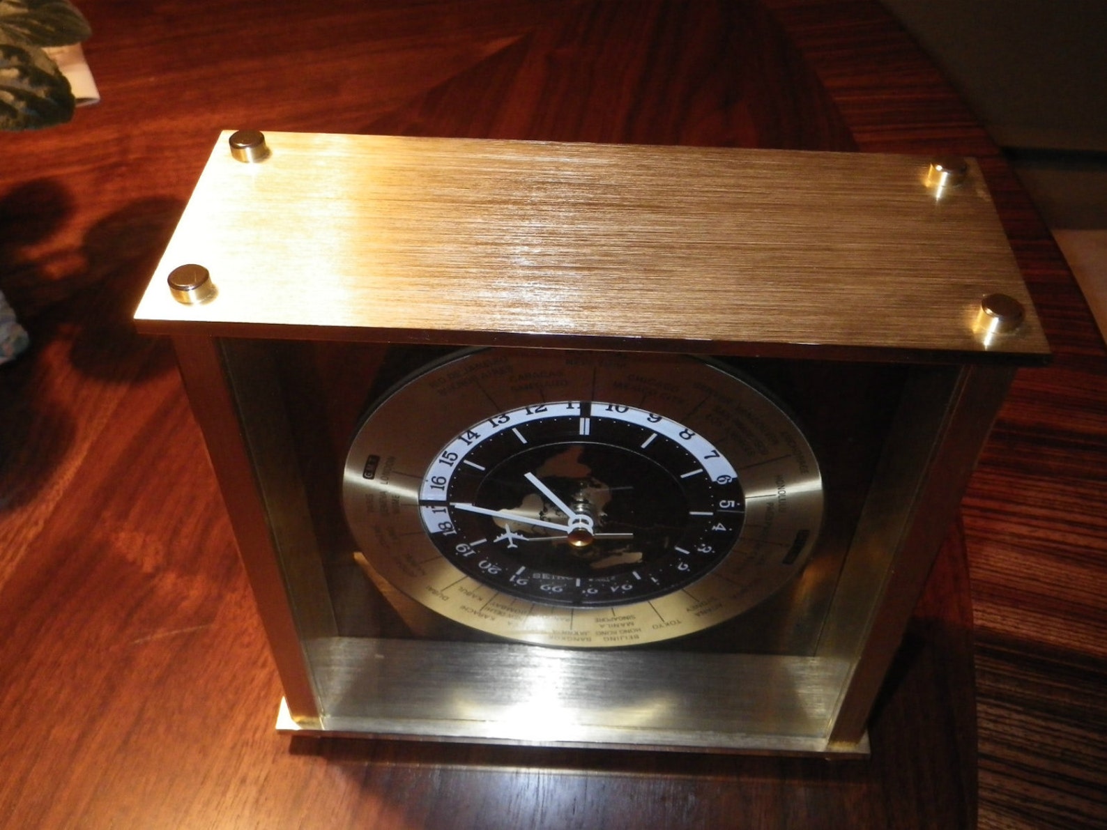 Seiko International World Desk Airplane Clock/ Mantle Clock Etsy
