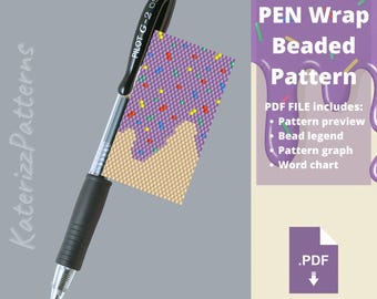 Modèle de stylo à perles en forme de donut | Point Peyote PDF (Téléchargement numérique)