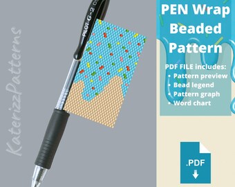 Modèle de stylo à perles en forme de donut | Point Peyote PDF (Téléchargement numérique)
