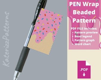 Modèle de stylo à perles en forme de donut | Point Peyote PDF (Téléchargement numérique)