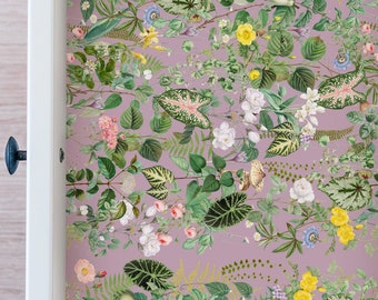 Spring Cottage Floral Drawer Liner Peel & Stick Self Adhesive Paper OR Smooth Pre-Pasted Eco Safe Wallpaper Custom 3ft-6ft-9ft-12ft L Rolls