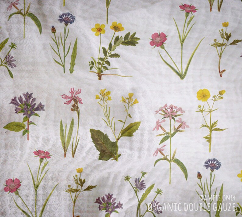 Antique Wildflowers Fabric by the YARD Botanical Fabric Etsy