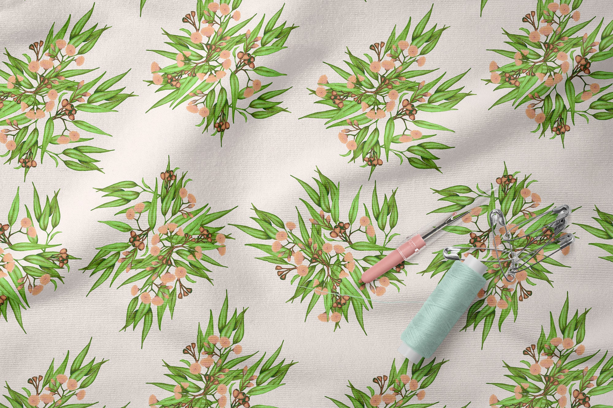 Australian Designer Cotton Fabric by the METRE Eucalyptus Etsy Ireland