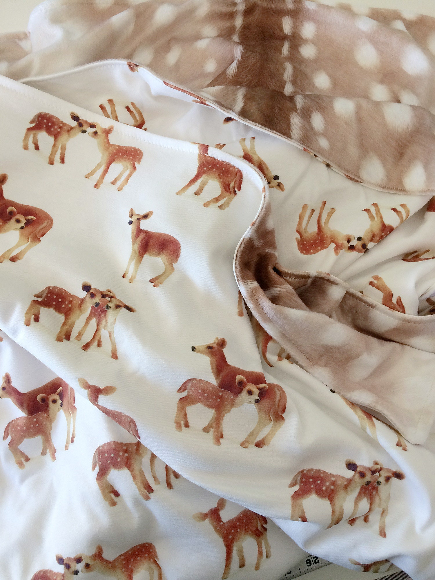 Fawn and Doe Deer Nursery Fabric by the YARD Cute Woodland Etsy