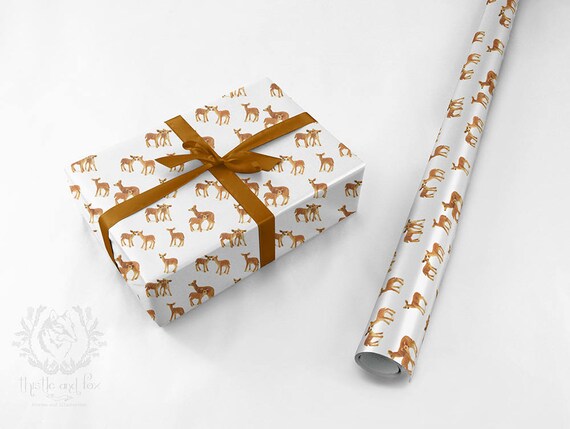 Nursery Drawer Liner Paper Bambi Deer Fawn Caramel Brown Eco Etsy