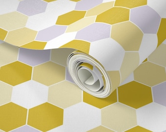 Golden Honeycomb Drawer Liner Peel & Stick Self Adhesive Paper OR Smooth Pre Pasted Eco Safe Wallpaper 3ft-6ft-9ft-12ft L Rolls