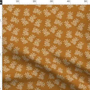 Delicate Fern Rust Botanical Fabric by the METRE, Sustainable Eco ...