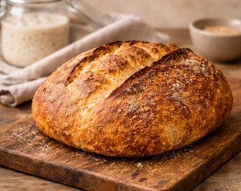 Gluten Free Sourdough Bread Recipe PDF | Gluten Free Bread with Sourdough Starter | Artisan Homemade Bread | Instant Download
