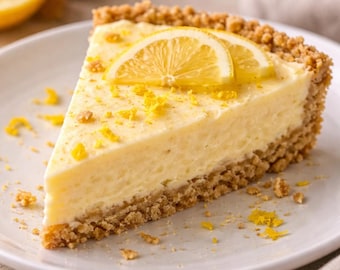 Receta de tarta de limón sin hornear y sin azúcar (PDF) / Postre saludable / Postre de limón bajo en carbohidratos / Receta fácil sin hornear / Descarga imprimible