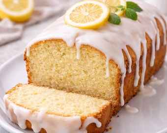 Receta de bizcocho de limón italiano en PDF – Bizcocho de limón húmedo y fácil – Postre italiano clásico – Receta imprimible – Descarga instantánea