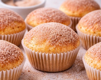 Receta en PDF de Muffins de Donut con Canela y Azúcar – Muffins de Donut fáciles de hornear – Un dulce capricho para el desayuno – Guía de horneado paso a paso – Descarga instantánea