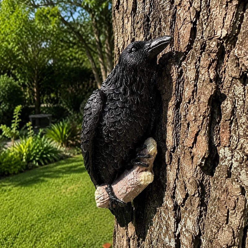 Plastic Raven Raven Garden Statue Outdoor - Etsy