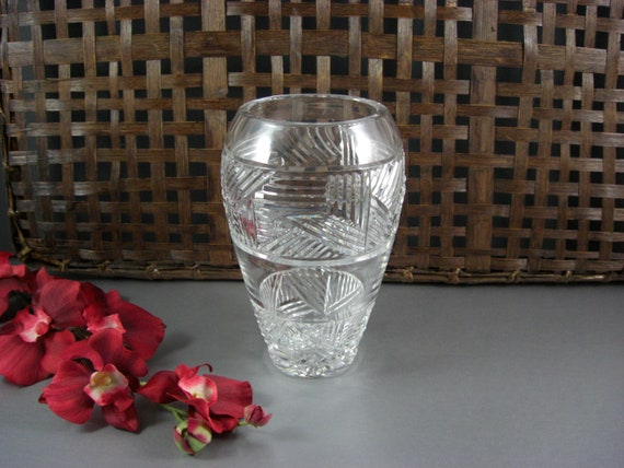 Signed Villeroy Boch Aspen Cut Crystal Flower Vase Etsy