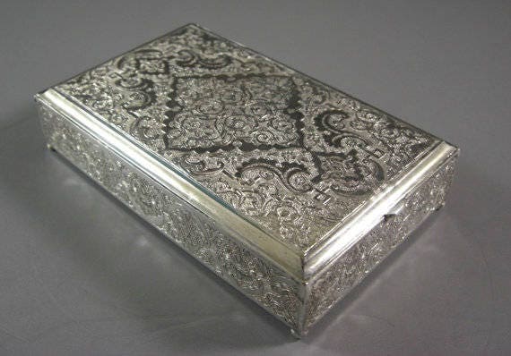 Antique Persian Silver Wedding, Jewelry , Cigaret… - image 1