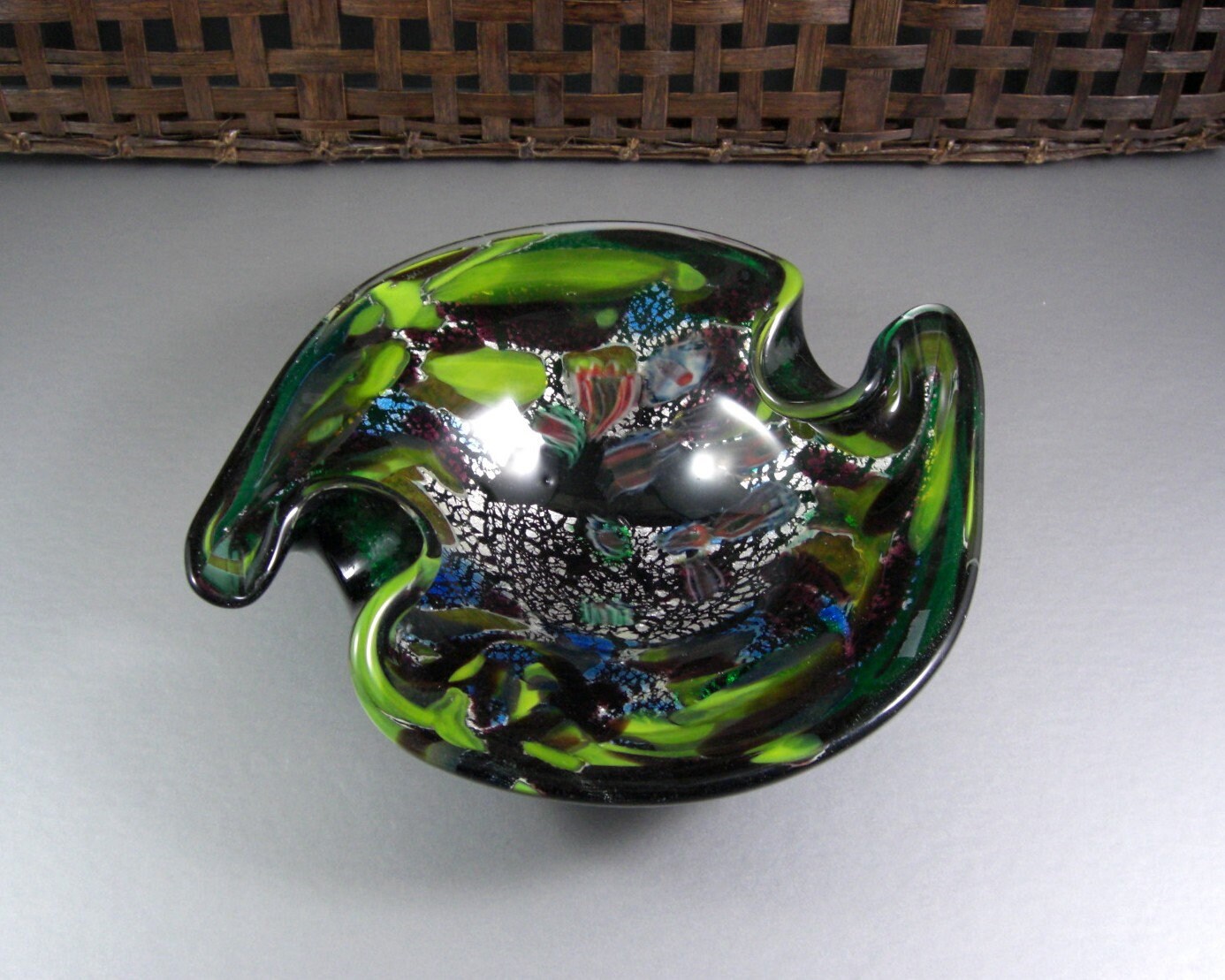Murano Art Glass Centerpiece Console Bowl Dish Ashtray / Etsy