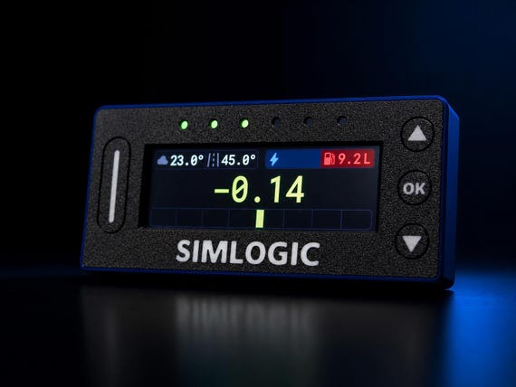 Sim Racing Predictive Lap Timer, Touchscreen SimHub Display for iRacing ACC LMU, Gt3 Style Delta Timer — SimLogic LT-Evo