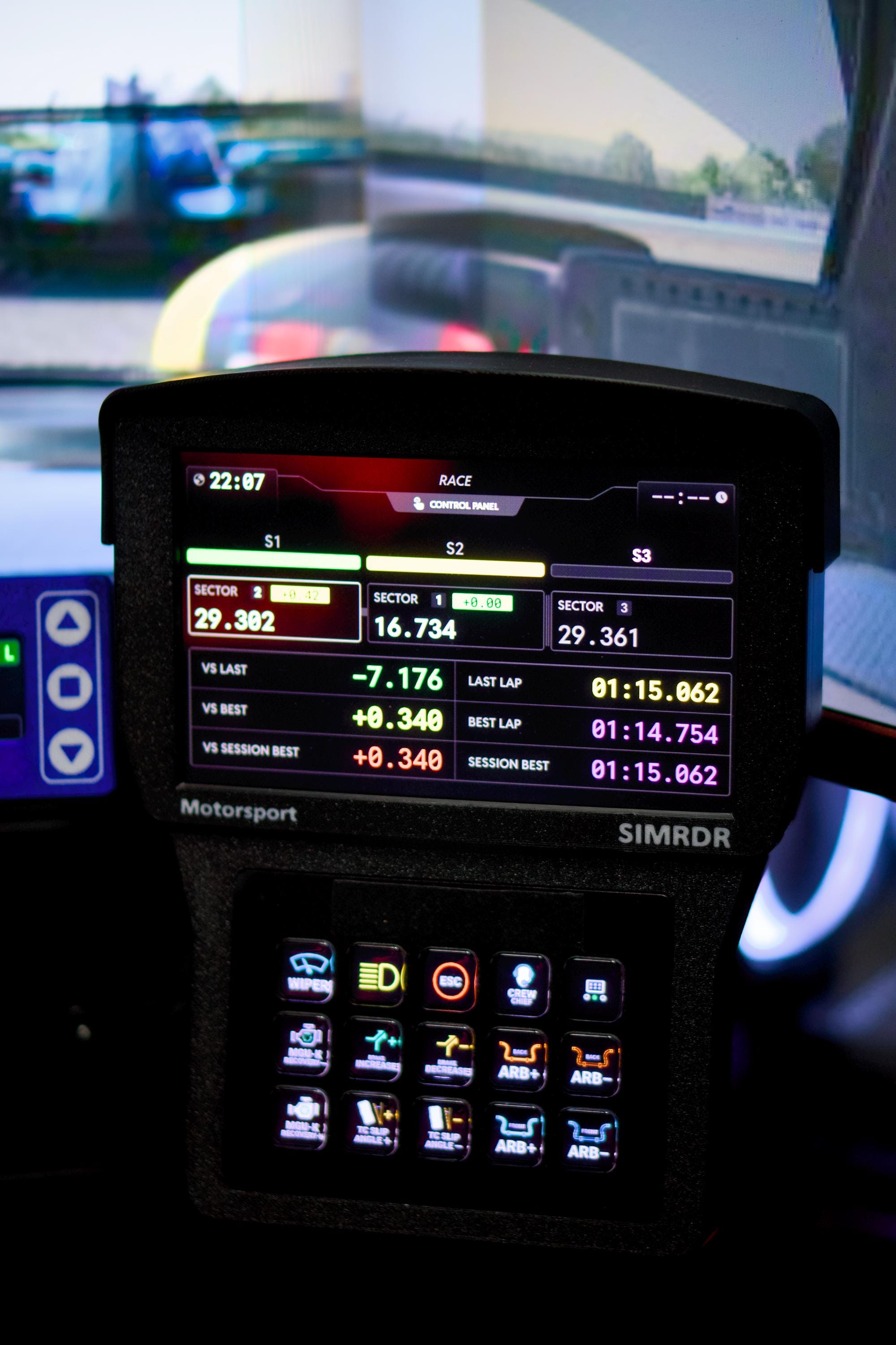 Timings Display Sim Racing SIMRDR 7” Sim Racing Telemetry Display – Motorsport Proximity Radar ...