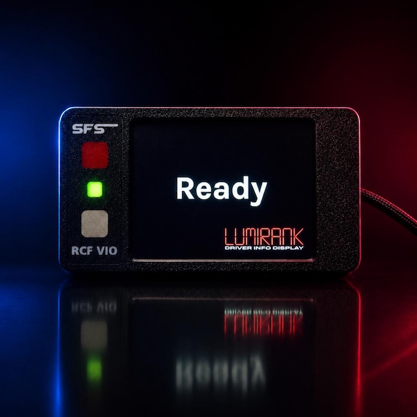 Sim Racing Flag Display Touchscreen, SimHub Driver Info & Race Control Panel for iRacing ACC LMU, Endurance Style — SimFlagSystem