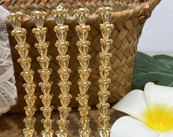 11*10mm Gold Crown Flower Bead,Zinc Alloy,Hawaiian Gold Crown Flower Beads,Gold Puakalaunu,Pendant/Earrings/Necklaces/Bangle Making ,Car Lei