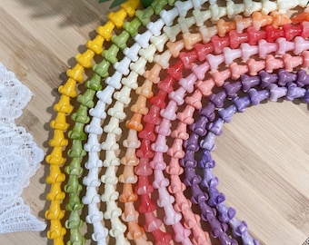 16×13mm Colorful Puakenikeni Flower Beads,Waterproof Resin Puakenikeni Beads,White Yellow Pink Orange Green,Garland/Purse Lei/Car Lei Making