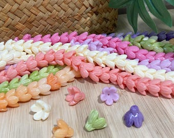 13x14mmHawaiian Pakalana Beads,Huge Pikake Beads,Waterproof Resin Pakalana Beads,White Yellow Pink Orange Green,Garland/Purse/Car Lei Making