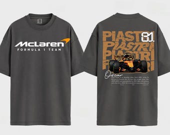 Chemise vintage couleurs confort Oscar Piastri Formule 1, t-shirt de course F1 rétro, chemise préférée des fans Piastri 81, chemise F1, t-shirt graphique en coton doux